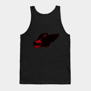 Simple red and black puppy face Tank Top